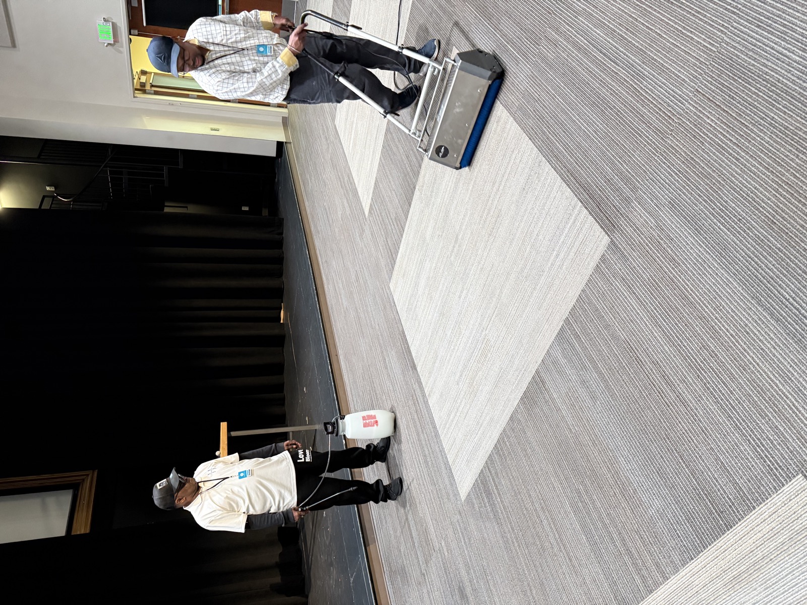 LA Hollar technicians performing restorative carpet cleaning